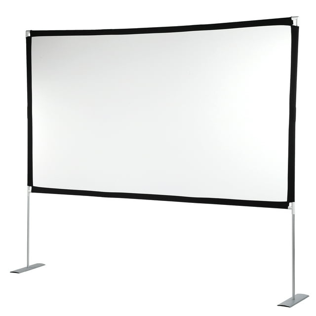 Écran de Projection Portable 4K HD 16:9 avec Support, Grand Angle de Vision, Infroissable, Conception Robuste, Léger et Facile à Transporter pour une Utilisation Intérieure et Extérieure