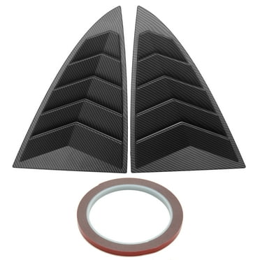 Unique Bargains Pair for Tesla Model 3 2017-2024 Rear Window Louvers Air Vent Scoop Shades Cover Blinds Matte Black