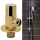 thumbnail image 1 of BuyWeek Válvula de ángulo del Grifo, válvula de Control de Agua de la válvula de Parada de ángulo Dorado de baño Duradero, 1 of 5