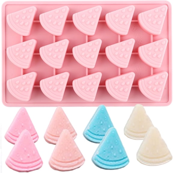 15 Cavity Watermelon Silicone Chocolate Molds Fruit Candy Mold For Candy Chocolate