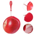 thumbnail image 3 of Monedero de peluche con diseño de fruta en 3D, con cremallera y llavero, para mujeres y niñas (manzana roja), 3 of 7