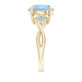 thumbnail image 3 of Angara Natural 3.2 Ct. Aquamarine Solitaire Ring in 14K Yellow Gold for Women (Ring Size: 7.5), 3 of 9