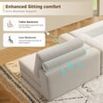 thumbnail image 5 of Modular Sectional Sofa, Single-seater Modular Lazy Sofa, Left Armrest Cloud Couch Floor Chair for Living Room, Bedroom and Apartment, White, 5 of 8