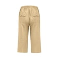 thumbnail image 7 of NinXxx Women's Loose Fit Lightweight Cropped Capri Trousers Comfort Style Khaki XXXXL, 7 of 7