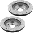thumbnail image 3 of MotorbyMotor Front Brake Rotors 336mm Drilled & Slotted Brake Rotor Fits for Dodge Ram 1500 Dakota Durango, Ram 1500 4000, Chrysler Aspen Fits select: 2014-2015 JEEP GRAND CHEROKEE LIMITED, 3 of 7