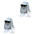thumbnail image 2 of Naiovety Sombrero plegable portátil Sombrilla Gorra de pesca a prueba de viento Verano Type1 NO1, 2 of 6