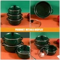 thumbnail image 2 of 3Pcs Kitchen Enamel Stockpot With Lid Retro Stew Bean Cooking Pot Vintage Soup Pot With Handles For Induction Cookers Gas Stove Green, 2 of 5