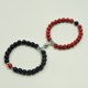thumbnail image 1 of white turquoise couple bracelet simple heart-shaped magnet attraction hand jewelry mixed color AB482-03 round iron red + black, 1 of 5