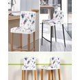 thumbnail image 5 of Red Blue Diamond Bar Stool Covers Set of 4, Modern Geometric Middle Century White Stretch Washable Bar Chair Covers with Backs, Removable Pub Counter Height Chair Cover for Kitchen Dining Room Cafe, 5 of 7