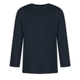 thumbnail image 7 of Trgacdwlo Mens Casual Shirts 3/4 Sleeve Crew Neck Mens Baseball Shirt Summer Fall Big and Tall Solid Solor Cotton Shirts Men Navy 4XL, 7 of 7