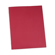 Universal Two-Pocket Portfolios with Tang Fasteners, 0.5" Capacity, 11 x 8.5, Red, 25/Box