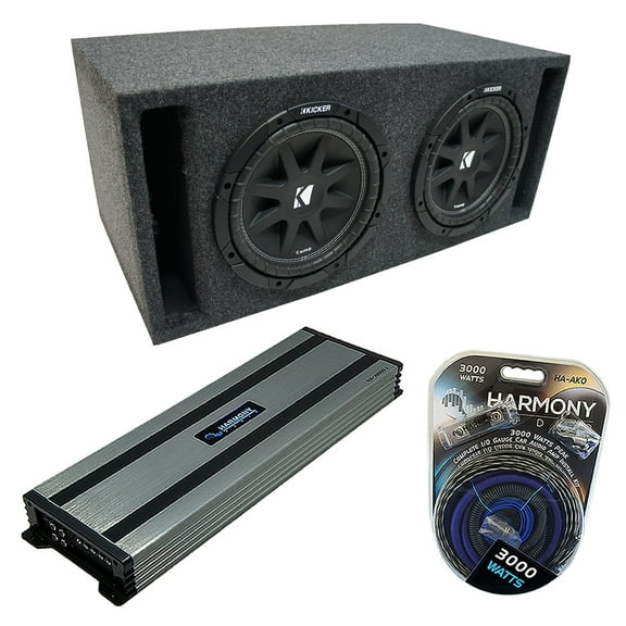 Universal Car Stereo Slotted S Port Dual 15 Kicker Comp C15 Sub Box HA-A1500.1