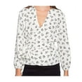 thumbnail image 2 of 1.STATE Womens Daisy Wrap Blouse, Beige, X-Large, 2 of 2