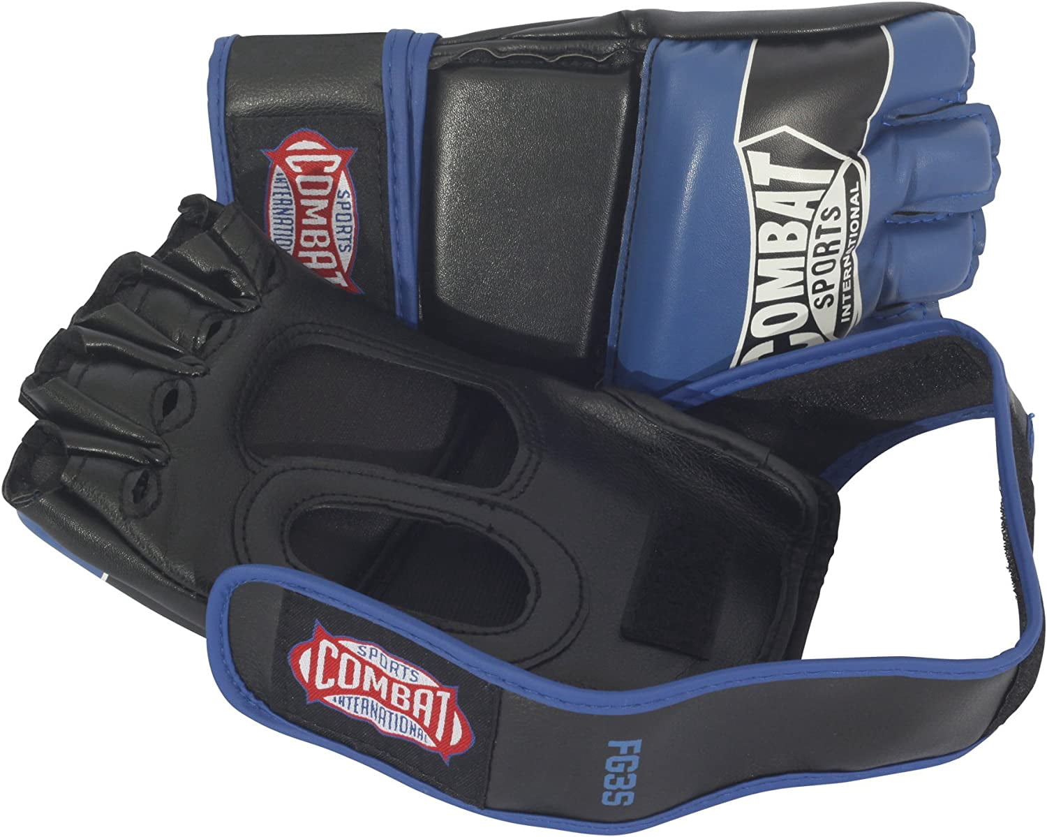 Combat Sports Pro Style MMA Gloves Grappling Sparring Kickboing Muay Thai Punching Bag Training Adult Small Blue
