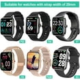thumbnail image 6 of Replacement Bands P22 CS201C Smart Watches, Adjustable TPU 20mm Wristbands Silicone Smartwatch Bands for Women Men, 6 of 7