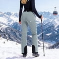 thumbnail image 4 of Snow Ski Pants Women Waterproof Softshell Insulated Fleece Lined Snowboard Pants Hiking Pants for Winter Outdoor(Blue,XL), 4 of 8