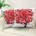thumbnail image 3 of Valentine's Day Throw Pillow Covers 18x18 Set of 2,Red Love Hearts Tree Decorative Pillow Cases for Bedroom Sofa Couch, 3 of 6