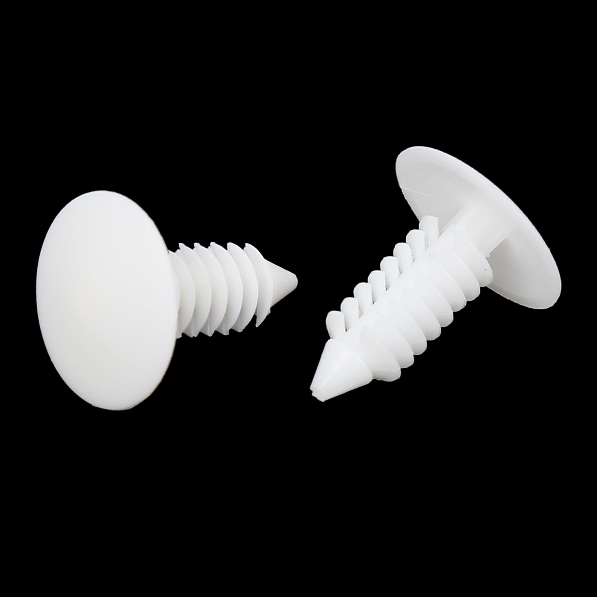Unique Bargains 40pcs 8mm Auto Car Plastic Rivets Interior Weatherstrip Clips White