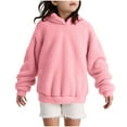 thumbnail image 4 of Toddler Hoodie Girls Long Sleeve Pink Hoodie for Girls Casual Pullover with Pockets 3-4 Years Hoodies Girls, 4 of 5