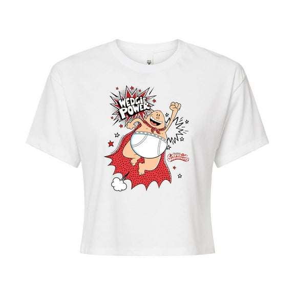 Captain Underpants - Wedgie Power - Juniors Cropped Cotton Blend T-Shirt