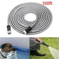 thumbnail image 6 of LABLT New 100ft Stainless Steel Metal Garden Water Hose Pipe Flexible Lightweight, 6 of 6