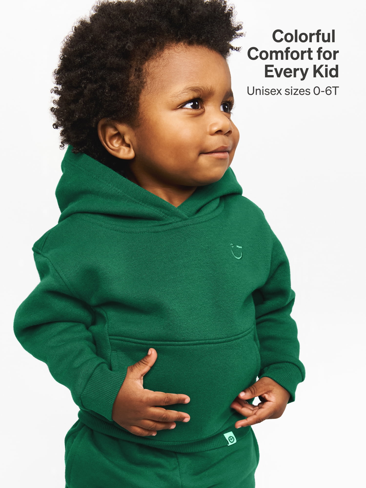 Color Mix by Garanimals Baby & Toddler Fleece Hoodie, Sizes 0–6T