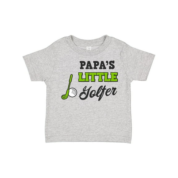 Inktastic Papas Little Golfer with Golf Club and Ball Boys or Girls Toddler T-Shirt