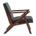 thumbnail image 4 of Convenience Concepts Take a Seat Cliff Accent Chair, Dark Gray Fabric & Espresso Frame, 4 of 8
