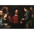 thumbnail image 2 of Giovanni Bernardino Azzolino 24x18 Gold Ornate Framed and Double Matted Museum Art Print Titled - Christ in the House of Mary and Martha, 2 of 4