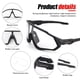 thumbnail image 4 of Gafas de ciclismo KAPVOE con lente transparente fotocromática UV400, 4 of 9