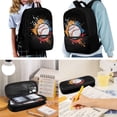 thumbnail image 2 of Uorisanigo Baseball Print School Backpack with Lunch Box Pencil Bag Pen Case Sports Bottle Cover, Set of 4, Large Capacity Travel Rucksack for Sports, Camping, Outdoor, 2 of 7