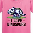 thumbnail image 4 of Inktastic Girl Dinosaur I Love Dinosaurs Youth T-Shirt, 4 of 5