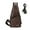 Brown, variant on LAVA Men's Leather Sling Bag Waterproof One Shoulder Crossbody Bag for Travel Hiking Gym Black