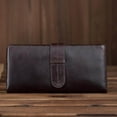 thumbnail image 5 of Men's Vintage Genuine Leather Long Wallet Bifold Money Credit Card Holder Purse, 5 of 10