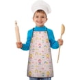 thumbnail image 2 of Fairy Tale Princess Pattern Kids Aprons for Girls and Boys,Adjustable Neck Strap Toddler Aprons for Kids Cooking Baking, 2 of 7