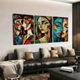thumbnail image 2 of Pablo Picasso Canvas Wall Art, Picasso Wall Art, Abstract Face Canvas Print, Colorful 3 Piece Wall Decor, Modern Decor, Home Decor Living Room (24" x 36" x 3 pcs), 2 of 6