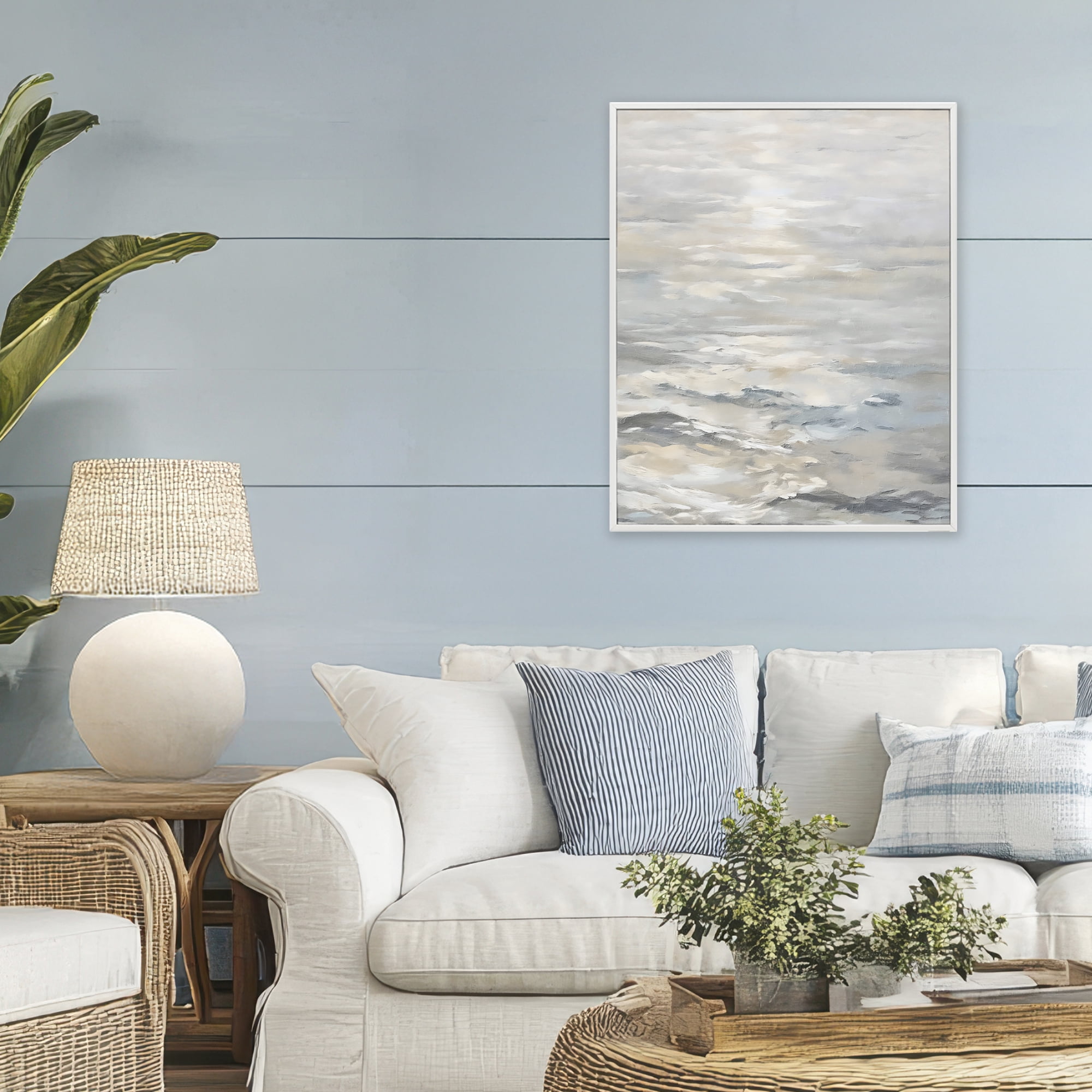 Stupell Industries Shallow Reflections Morning Light White Framed Giclee Art, design by Riley B