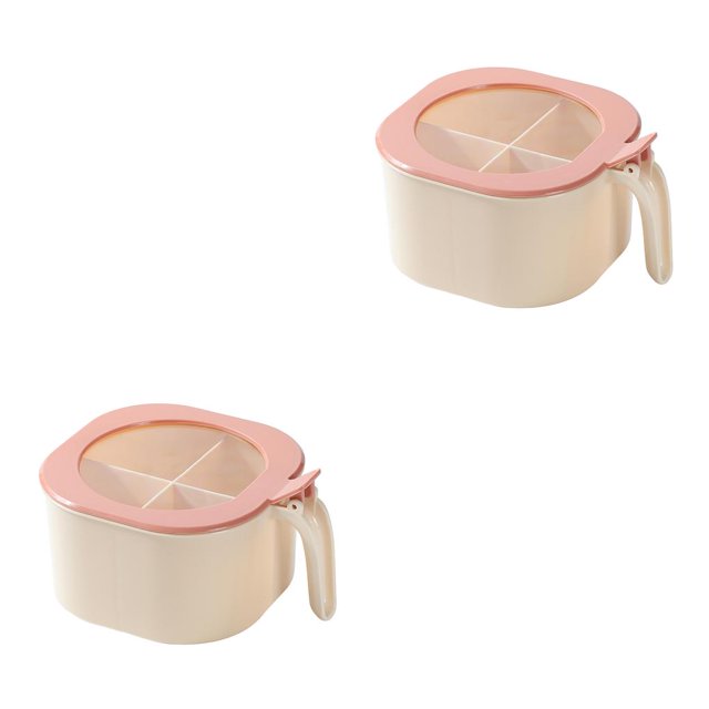 Naiovety Caja de condimentos Hi.FANCY, contenedor de condimentos de plástico de 4 rejillas, tarro de especias antideslizante a prueba de polvo para No.01 2piezas Naiovety CBP154526