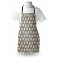 thumbnail image 4 of Geometric Apron, Bold Monochrome Concentric Circles and Zigzags Forming Bigger Circles, Unisex Kitchen Bib with Adjustable Neck for Cooking Gardening, Adult Size, Dimgrey and Coconut, by Ambesonne, 4 of 4