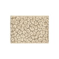 thumbnail image 3 of Authentic Hotel and Spa  Turkish Cotton Cheetah Jacquard Trim Cream 2-piece Hand Towel Set, 3 of 3