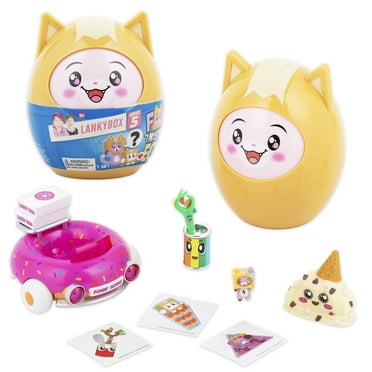 LankyBox Mystery Foxy Egg with Two Mystery Figures, One Micro Vehicle, One Mystery Micro Figure and Three Mystery Stickers Ages 3 