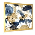 thumbnail image 2 of Designart 'Dark Blue & Golden Textures With Abstract Pattern' Modern Framed Art Print, 2 of 4