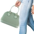 thumbnail image 1 of Bolso de concha de gelatina de PVC Yinane bolso de hombro a la moda para mujer con cadena Verde claro, 1 of 8