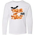 thumbnail image 3 of Inktastic Halloween Trick-or-Treat with Spider and Bats Long Sleeve Youth T-Shirt, 3 of 5