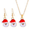 thumbnail image 1 of Conjunto de collar y aretes navideños, joyería navideña, delicado collar navideño y aretes con gancho para regalo del Día de la Madre de año Nuevo Papa Noel Yinane Collar y Pendientes, 1 of 8