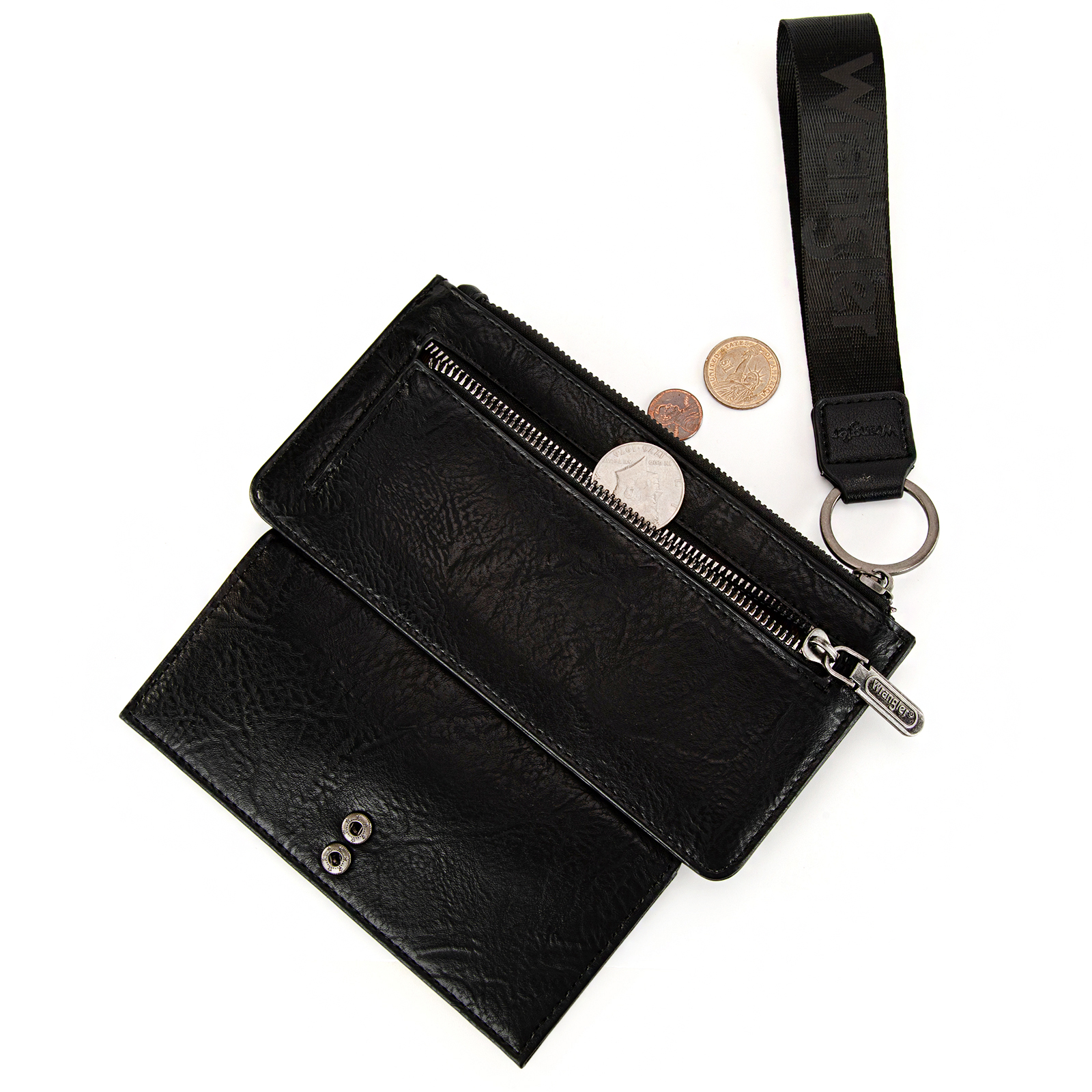 Montana West Wrangler Wristlet Wallet, Black photo 5
