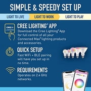 Cree Connected Max Smart In-Wall Dimmer & Tunable Controller For Connected Max Smart Bulbs, Smart Dimmer Switch, Compatible with Any Connected Max Smart Bulb, Bluetooth + WiFi, White, 1 Dimmer Switch