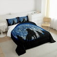 thumbnail image 3 of Manfei Mandala Pattern Bedding Comforter Set,Wild Animal Wolves Twin Comforter Sets,Galaxy Starry Night Bedding Set For Children,Breathable Home Decor,2 Pieces, 3 of 8
