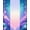 Purple Blue Pink, Pattern 6, variant on Design&I 8'x10' Washable Area Rug Purple Mermaid Aesthetic Motif Pastel Bubble Kawaii Scale for King Size Bedroom, Under Bed, Sleek Flatweave Pet Friendly