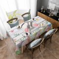 thumbnail image 4 of Easter Rectangle Tablecloth, Spring Bunny Feet Eggs Floral Herb Wooden Plank Waterproof & StainResistant Tablecloth, Washable Oil-proof Table Cover for Dining/Party/Wedding/Camping/Buffet 60x84 In, 4 of 9